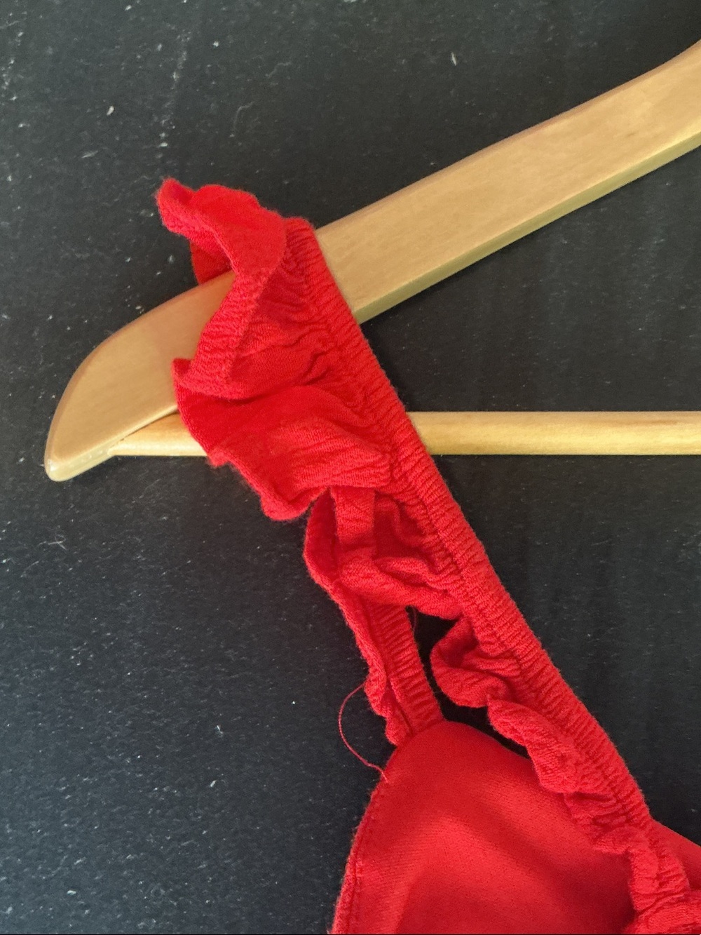 Hot Topic Red Ruffle-Strap Tie-Front Camisole - Picture 5 of 6